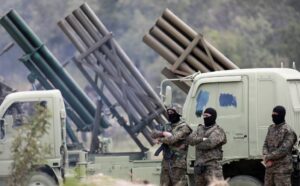 Hezbollah drill in Aaramta, Lebanon.