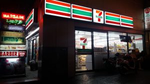 Night view of a 7-Eleven store in Sukhumvit, Bangkok