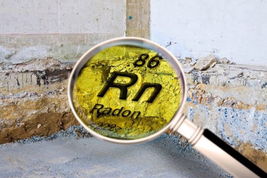 Radon is commonly found in houses and buildings.