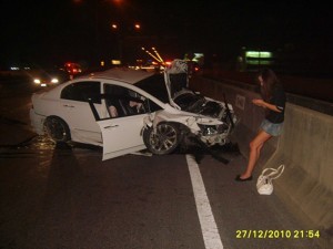 Accident on Bangkok Tollway