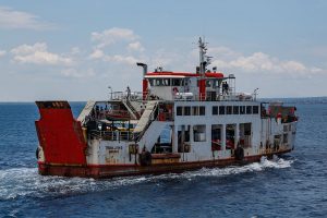 The ferry "KMP Trima Jaya 9" in the Bali Strait