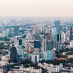 High-rise buildings in Bangkok. Bangkok skyline.