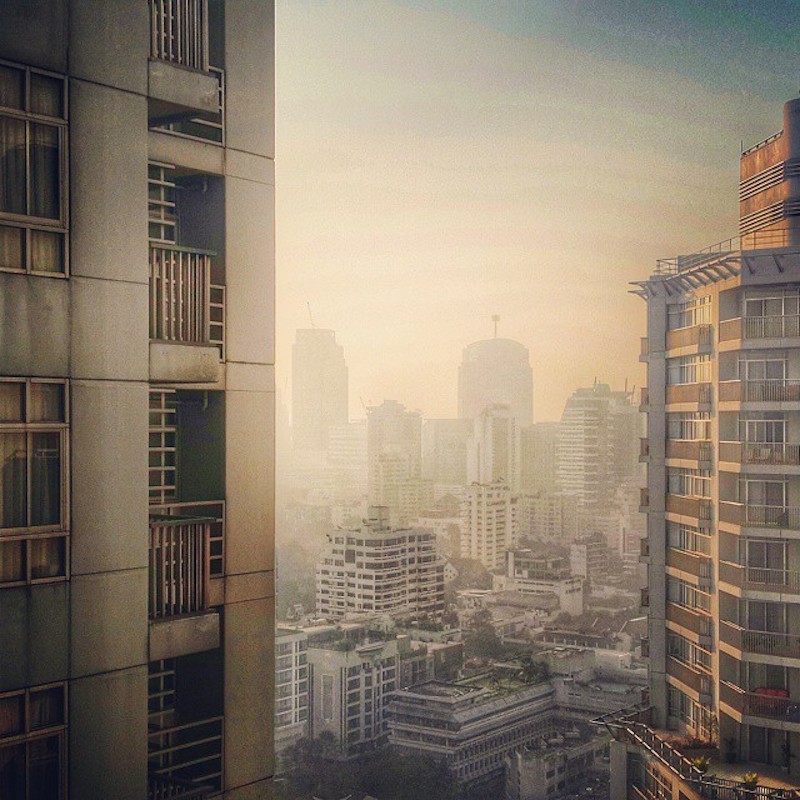 Early morning pollution in Bangkok.