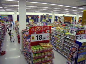 Inside Big C Supercenter, supermarket in Bangkok