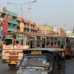 Buses and traffic in Ayutthaya