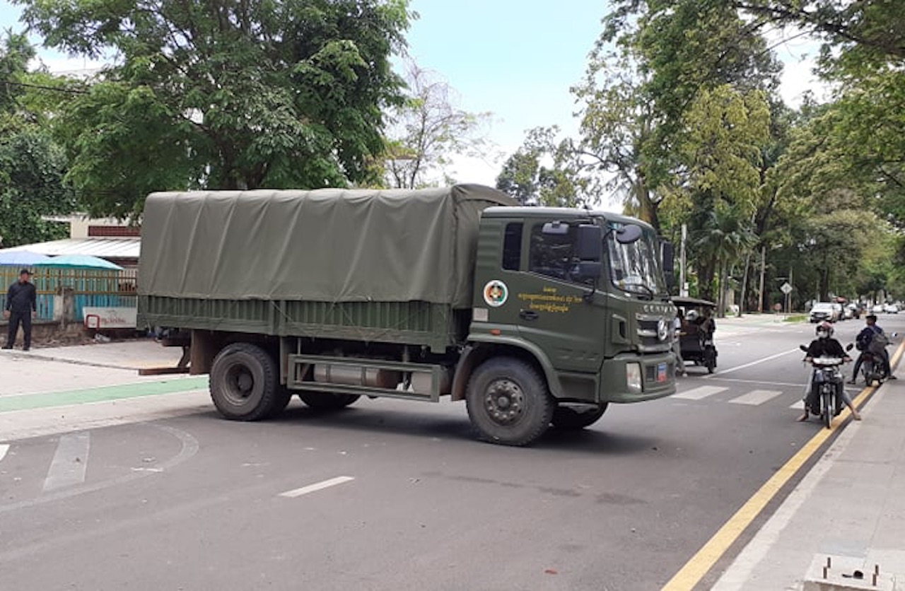 Hongyan Genpaw army truck of the Royal Cambodian Army in Siem Reap.