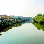 A canal or khlong in Thailand