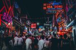 An entertainment and red-light district in the city of Pattaya, Thailand.