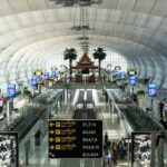 Departure gates inside Suvarnabhumi International Airport in Bangkok