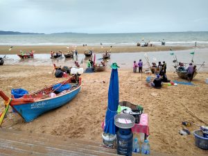 Fishing boats on the beach in Thailand