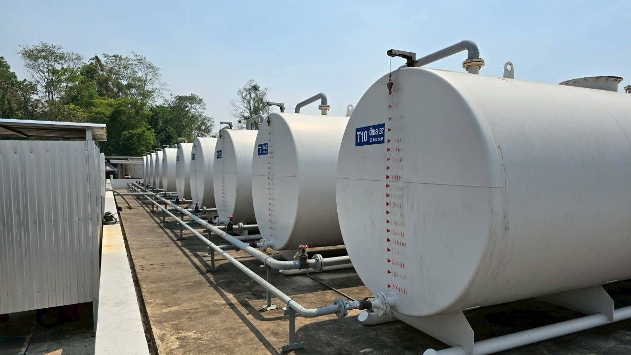 Fuel depots in Surat Thani.