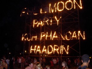 Full Moon Party at Haad Rin on the island of Koh Phangan, Thailand