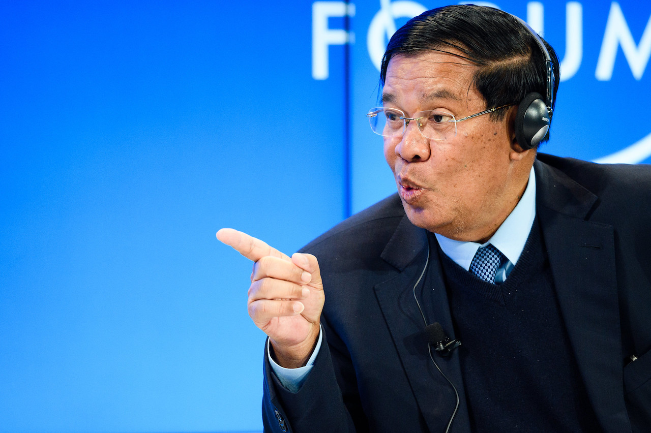 Cambodian ex PM Hun Sen at at the Annual Meeting 2017 of the World Economic Forum in Davos.