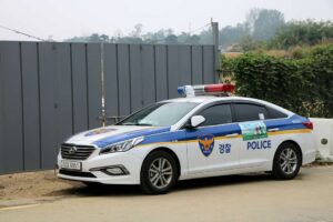 A Hyundai Sonata car of South Korean Police.