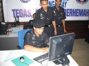 Police officers on duty in Malaysia