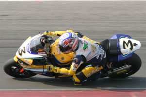 Max Biaggi riding his Alstare Suzuki GSX-R1000 K7 at Assen