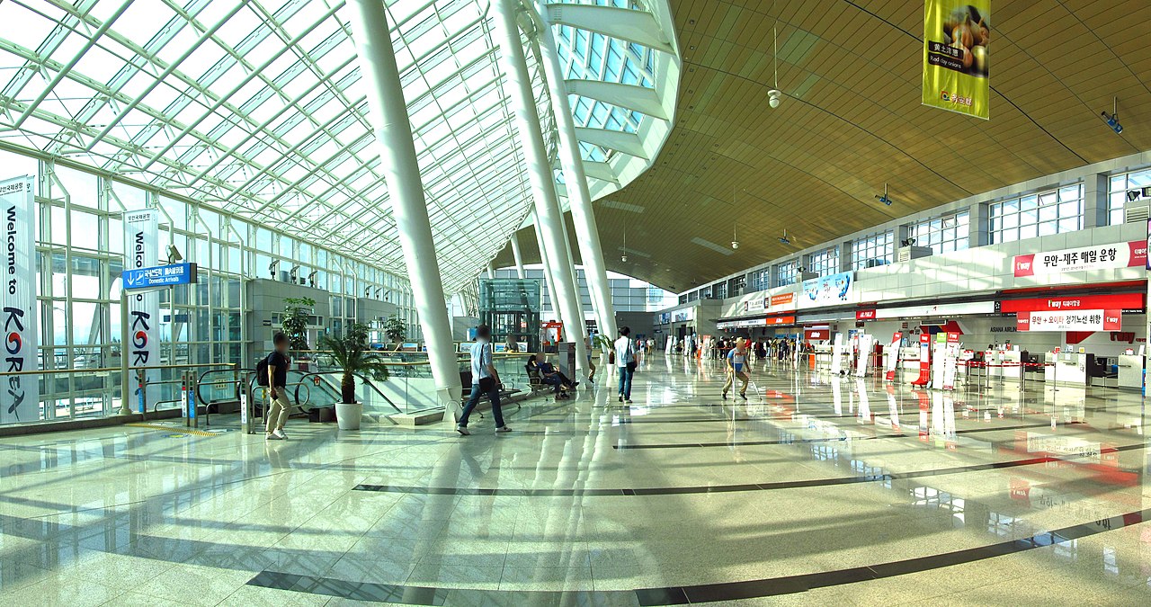 The departure hall in Muan International Airport in Muan-gun, South Korea.