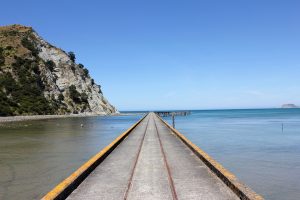 Pier in the coast of New Zealand