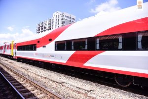A a premium train passenger carriage designed by Thais and researchers from KMITL, launches its simulated test run.