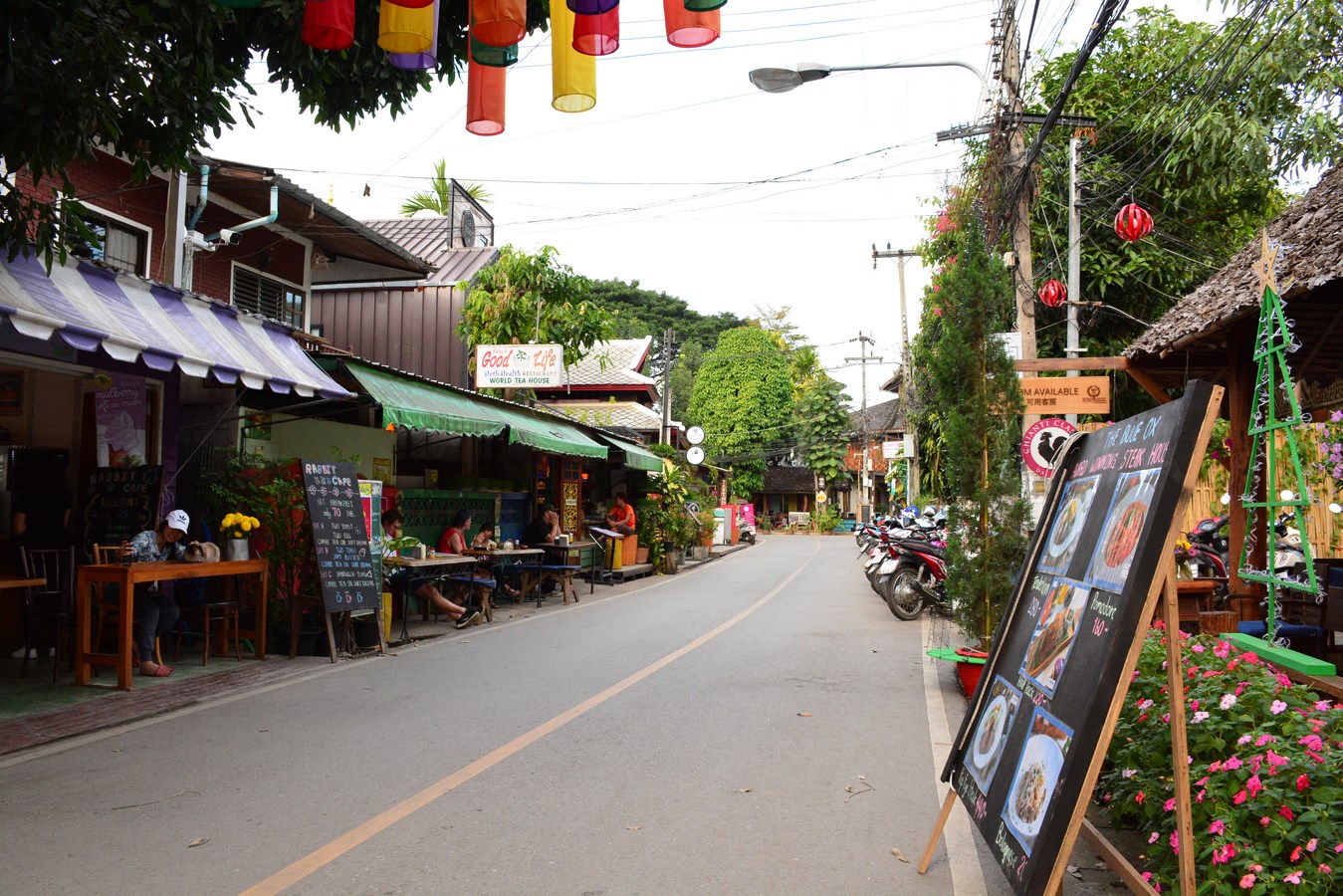 Pai walking street in Northern Thailand.