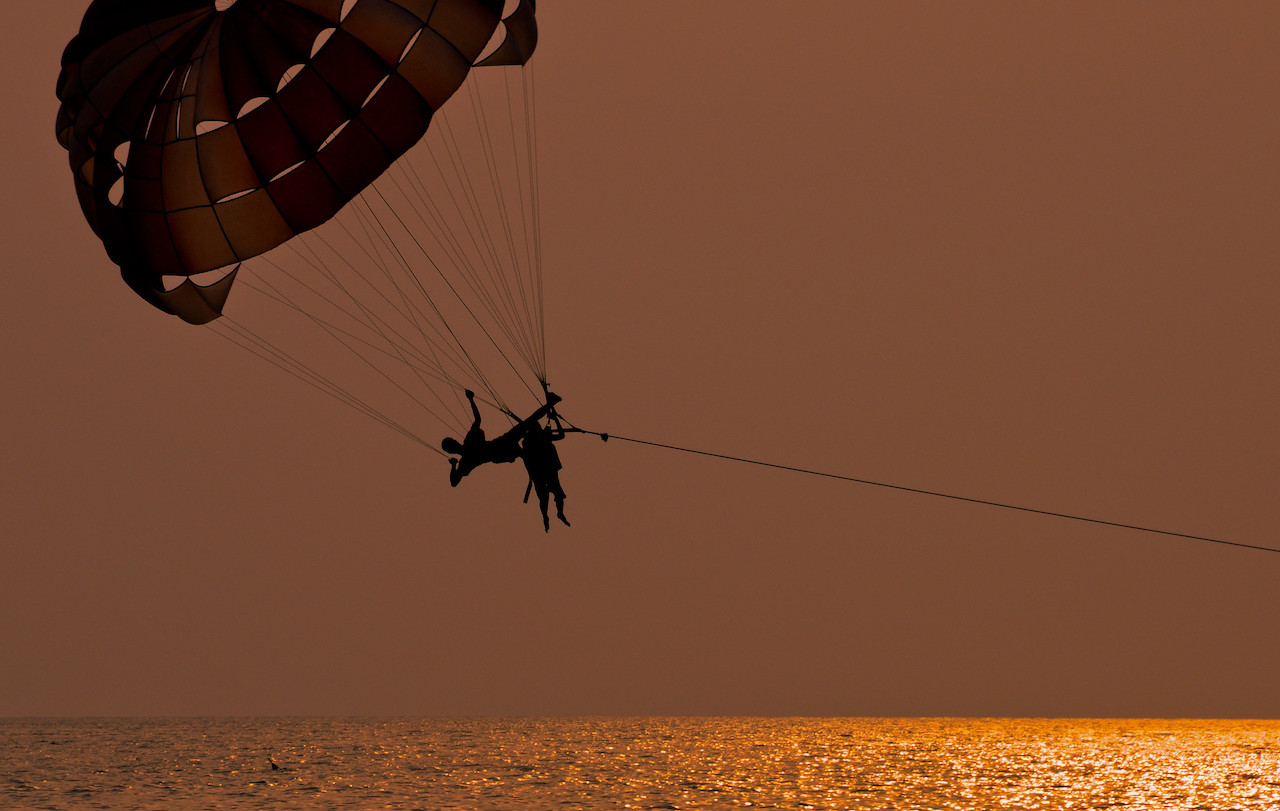 Parasailing in Kata Beach, Phuket.