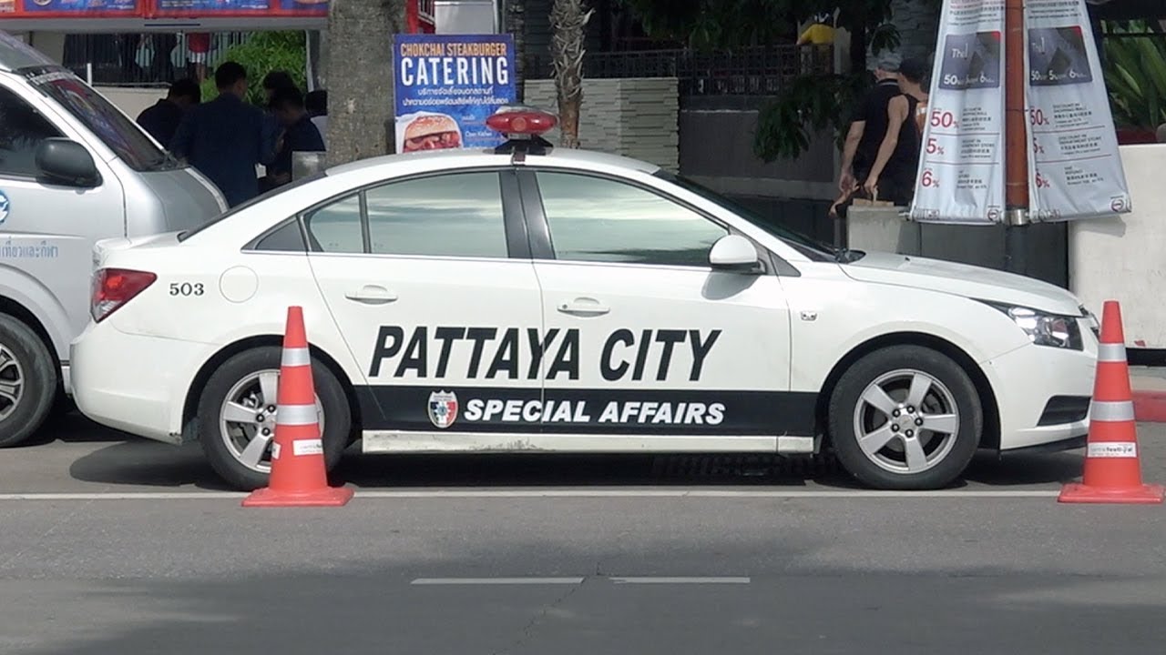 Pattaya City Special Affairs police car.