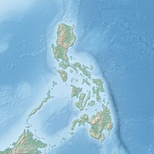 Philippines relief location map.