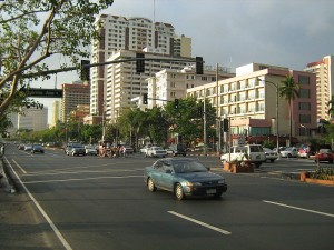 Roxas Boulevard in Manila, Philippines