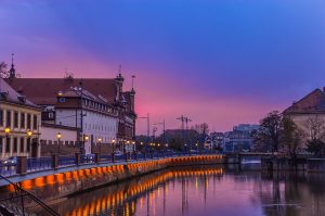 Polish city in autumn