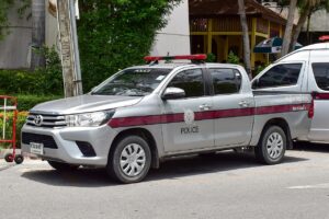 Royal Thai Police, Sa Kaeo Provincial Police, Toyota Hilux Double Cab patrol car.