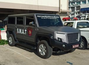 S. W. A. T (Thairung Tranformer) Special Operations Unit, Investigation Sub-Division, Samut Prakan Provincial Police. Samut Prakan Province, Thailand.