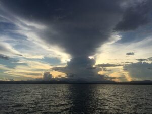 View of the sea in Bang Saphan, Prachuap Khiri Khan province