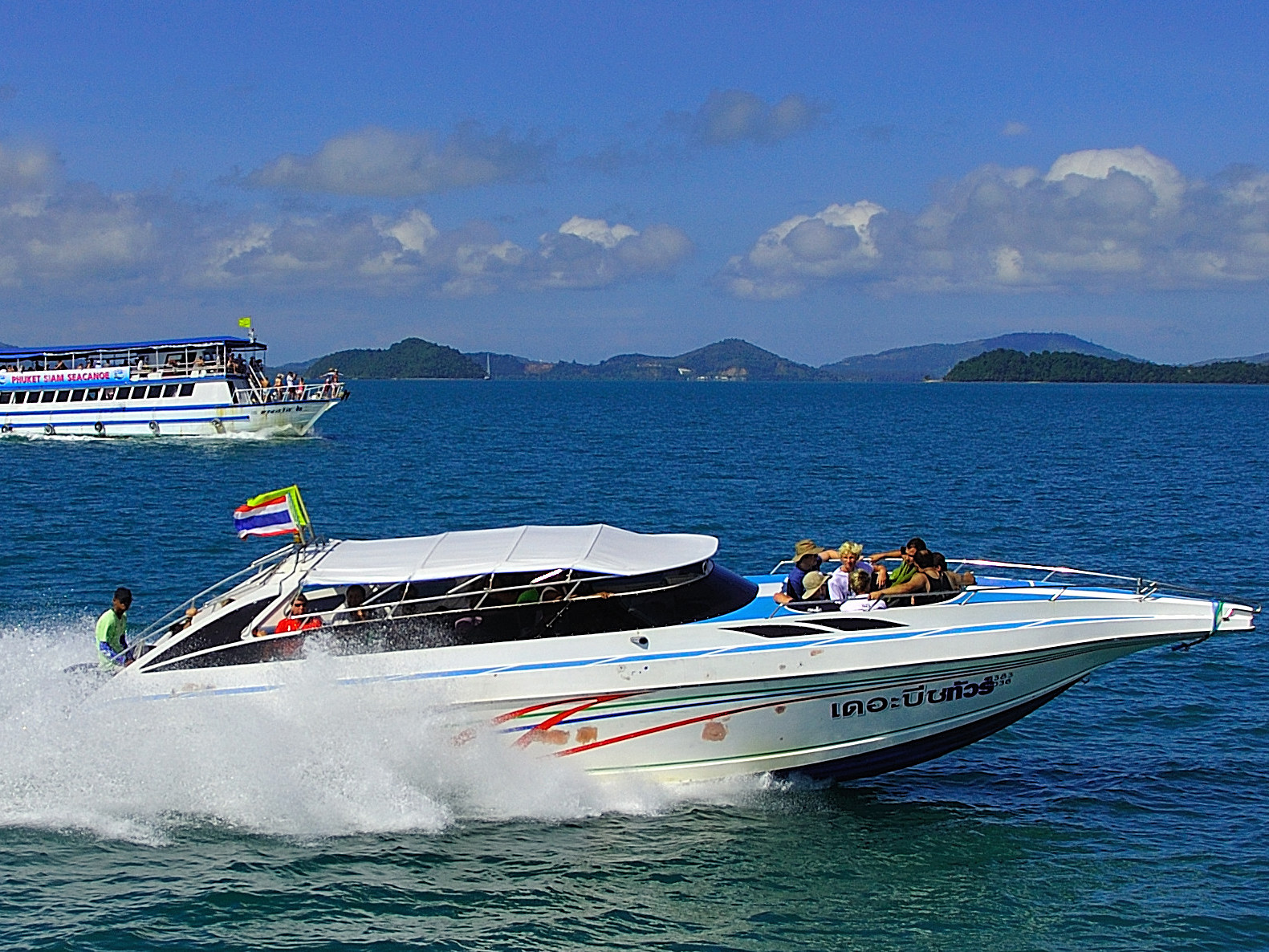 Speedboat and ferry in Phuket.