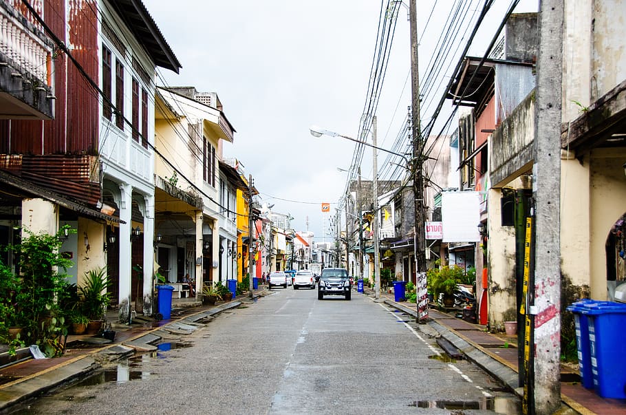 Street in Phuket Town, Phuket island