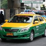 Bangkok Taxi Overturns and Bursts Into Flames, Critical Injuries Reported