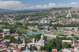 The views from the Narikala fortress. Tbilisi, Georgia.