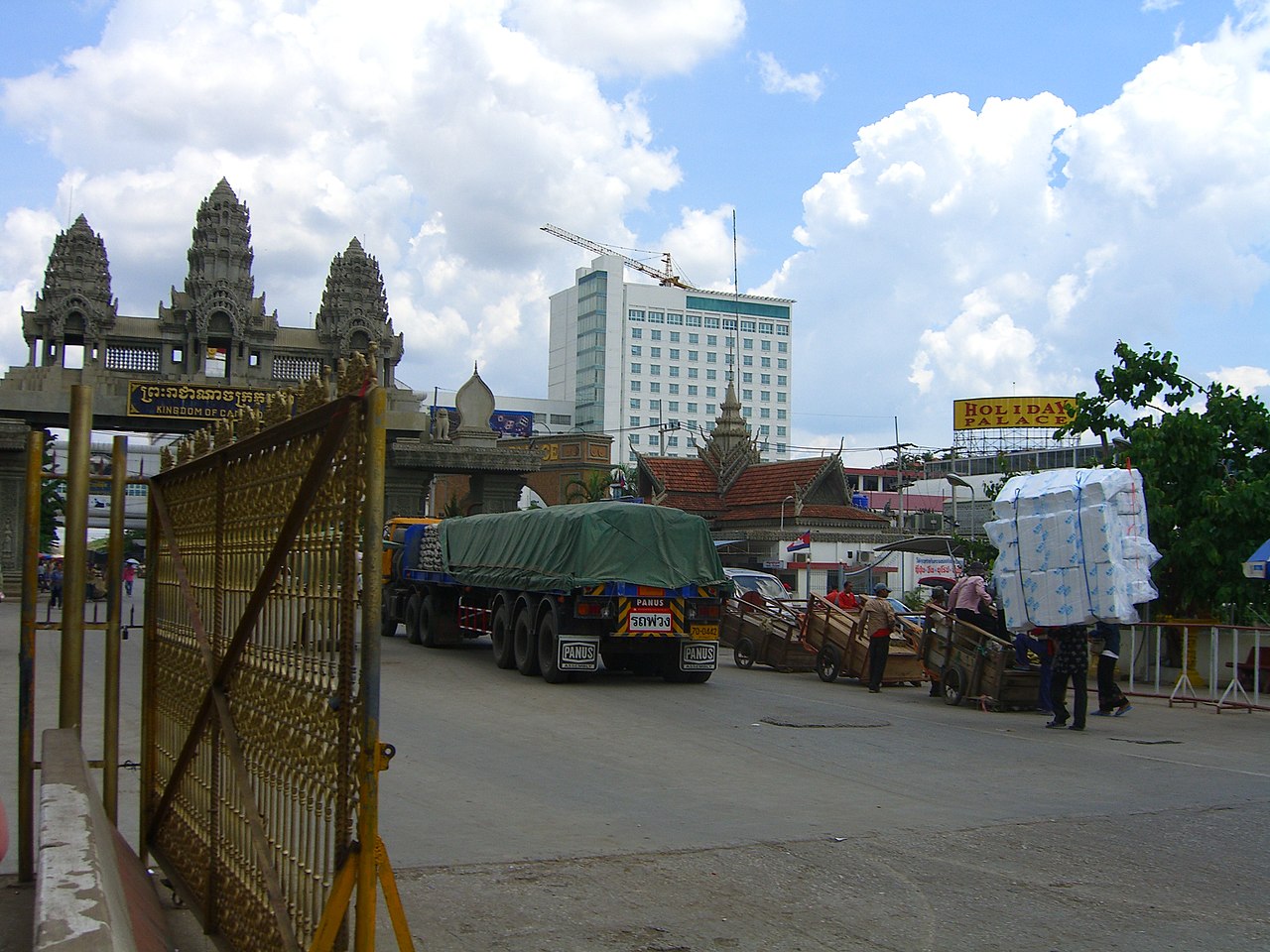 Thai-Cambodian border between Aranyaprathet in Sa Kaeo,Thailand, and Poipet in Cambodia.