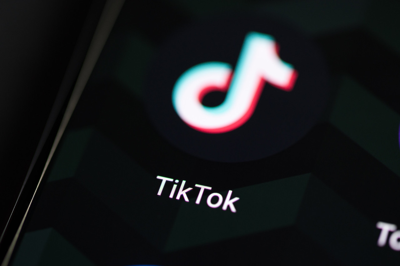 TikTok app icon on smartphone screen.