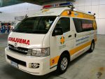 Toyota Commuter Ambulance at Suvarnabhumi Airport, Bangkok.