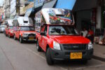 Songthaews (baht bus) in Udon Thani