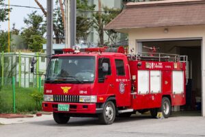 Fire truck based on Kia Rhino chassis in Gangneung, South Korea