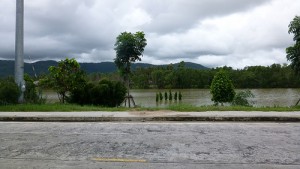 Flooded road in Koh Samui