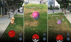 Pokemon Go game in action