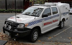 Military Police Toyota Hilux vehicle