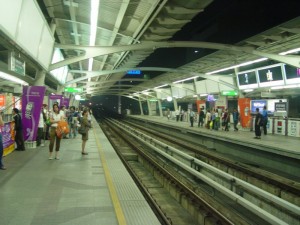 Skytrain station in Bangkok