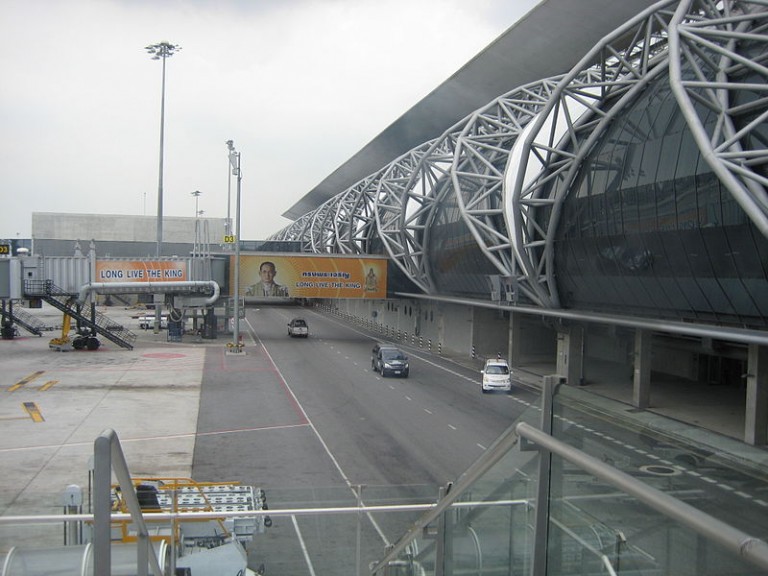 Jetway bridge at Suvarnabhumi Airport in Samut Prakan